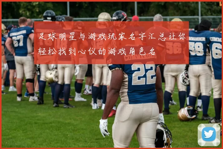足球明星与游戏玩家名字汇总让你轻松找到心仪的游戏角色名